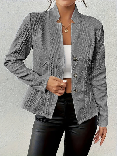 Women's Slim Stand Collar Blazer