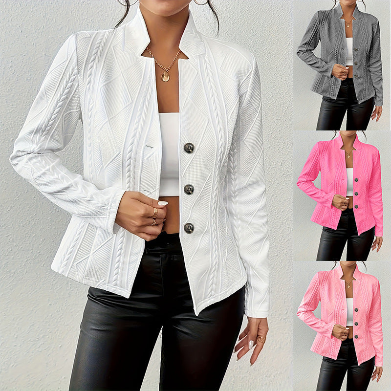 Women's Slim Stand Collar Blazer