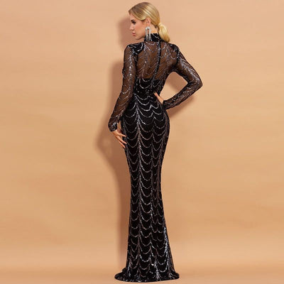 Sequin Elegance Maxi Dress